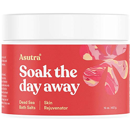 ASUTRA Dead Sea Bath Salts (Skin Rejuvenator) | All Natural & Organic Grapefruit, Juniper, Cypress Essential Oils