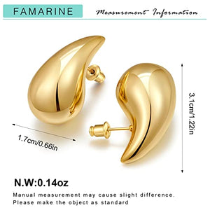 Chunky Gold Drop Earrings