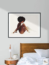 Load image into Gallery viewer, Nude watercolor painting Art Print | Printable wall art, Afro Female Figure, Modern feminist poster, black natural hair print, legs print