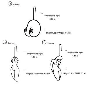 Female Body Form Wire Earrings