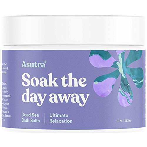 ASUTRA Dead Sea Bath Salts (Ultimate Relaxation) | All Natural & Organic Cedarwood, Chamomile, Lavender, Marjoram Essential Oils