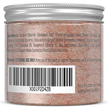 Load image into Gallery viewer, M3 Naturals Himalayan Salt Scrub Infused with Collagen and Stem Cell Natural Exfoliating Body and Face Souffle for Acne Cellulite Dead Skin Scars Wrinkles Cleansing Exfoliator 12 oz