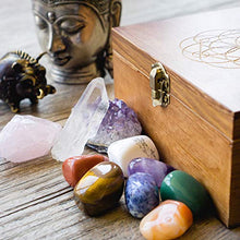 Load image into Gallery viewer, Crystalya Premium Grade Crystals and Healing Stones, Wooden Box, Guide &amp; Instructions