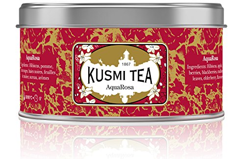 Kusmi Tea - AquaRosa - Red Berry Tea Blend with Hibiscus, Strawberry, Blackberries, and Elderberry