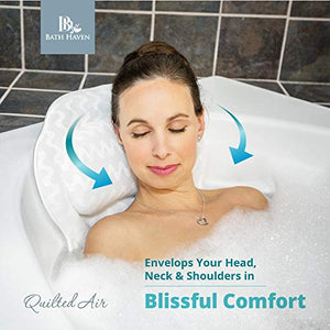 Luxurious Bath Pillow | Ergonomic Bathtub Cushion for Neck, Head & Shoulders