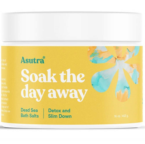 ASUTRA Dead Sea Bath Salts (Detox & Slim Down) | All Natural & Organic Eucalyptus, Tea Tree & Lemon Essential Oils