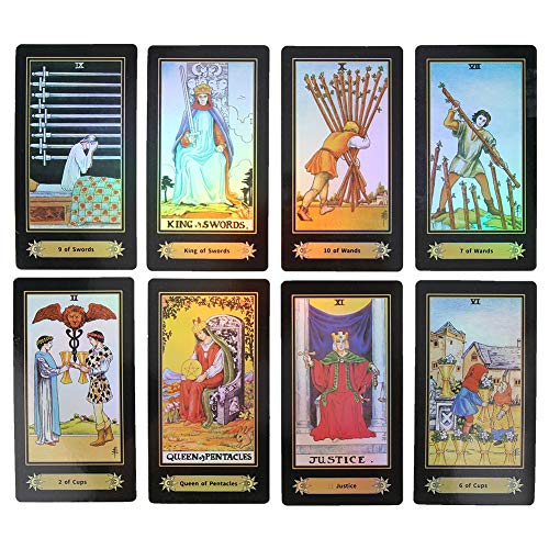 DDZ Tarot Cards, Rider Waite Tarot Cards, 78 Tarot Cards Future Telling Game with Colorful Box