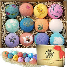 Load image into Gallery viewer, Bath Bombs Gift Set 12 USA made Fizzies, Shea &amp; Coco Butter Dry Skin Moisturize, Perfect for Bubble &amp; Spa Bath. Handmade Birthday Mothers day Gifts idea For Her/Him, wife, girlfriend