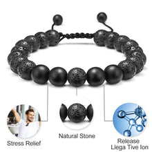 Load image into Gallery viewer, Lava Rock Stone &amp; Tiger Eye Essential Oil Diffuser Bracelet