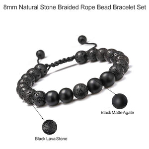 Lava Rock Bead White Turquoise Essential Oil Diffuser Bracelet