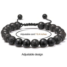 Load image into Gallery viewer, Lava Rock Bead White Turquoise Essential Oil Diffuser Bracelet